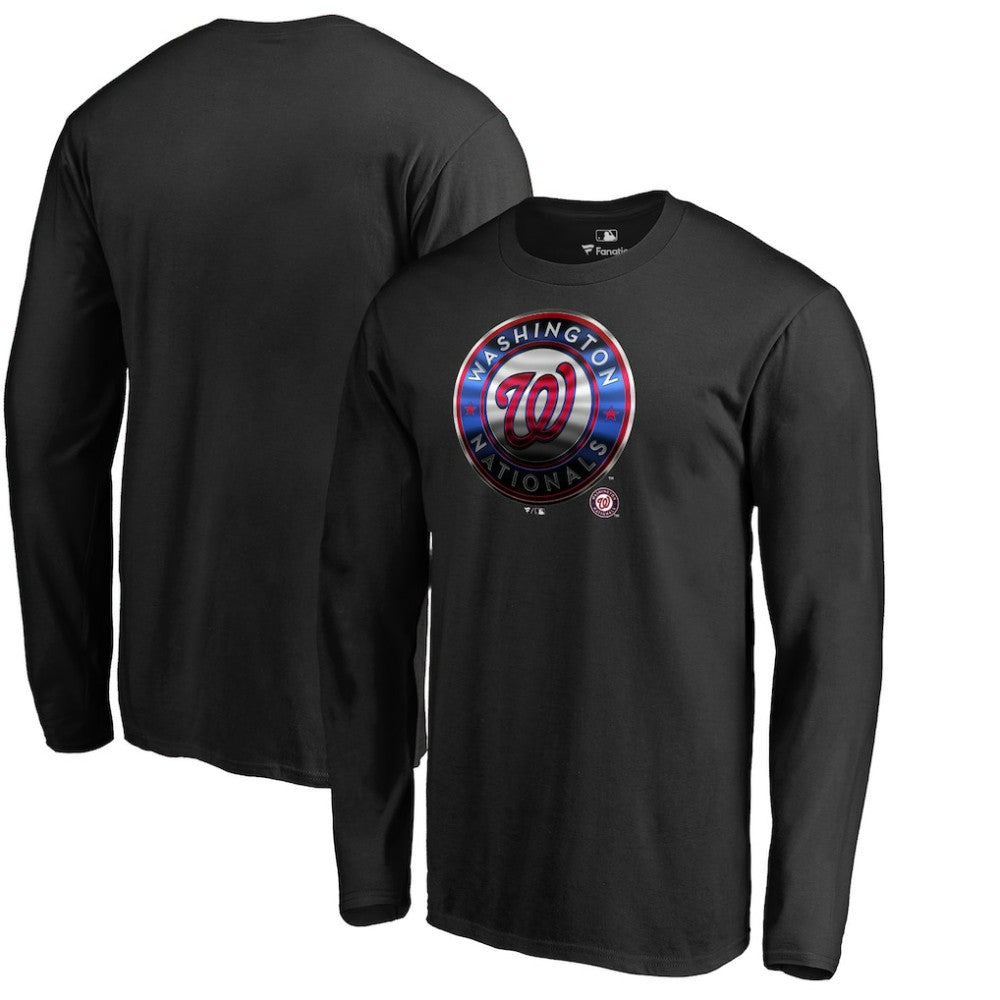 Washington Nationals Midnight Mascot Long Sleeve T-Shirt - Black T-shirts