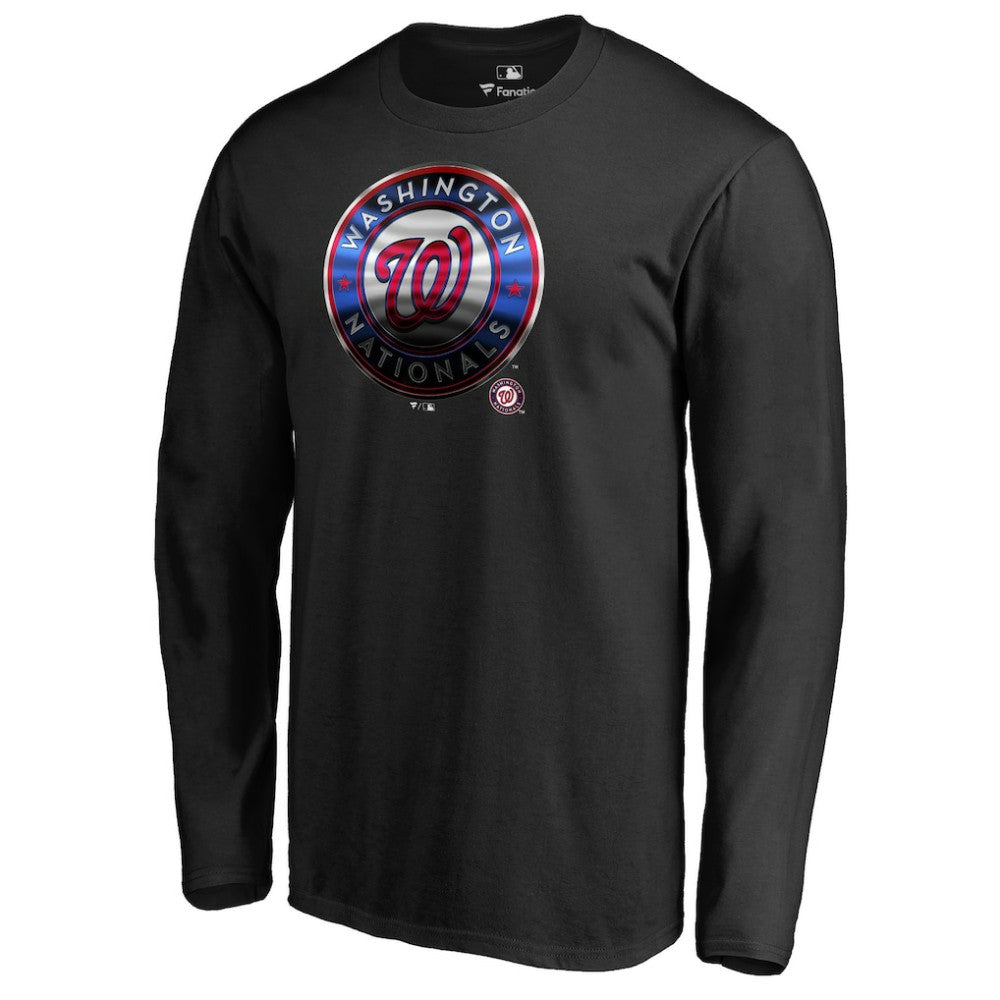 Washington Nationals Midnight Mascot Long Sleeve T-Shirt - Black T-shirts