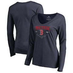 Boston Red Sox Women's Live For It Long Sleeve T-Shirt - Navy T-shirts