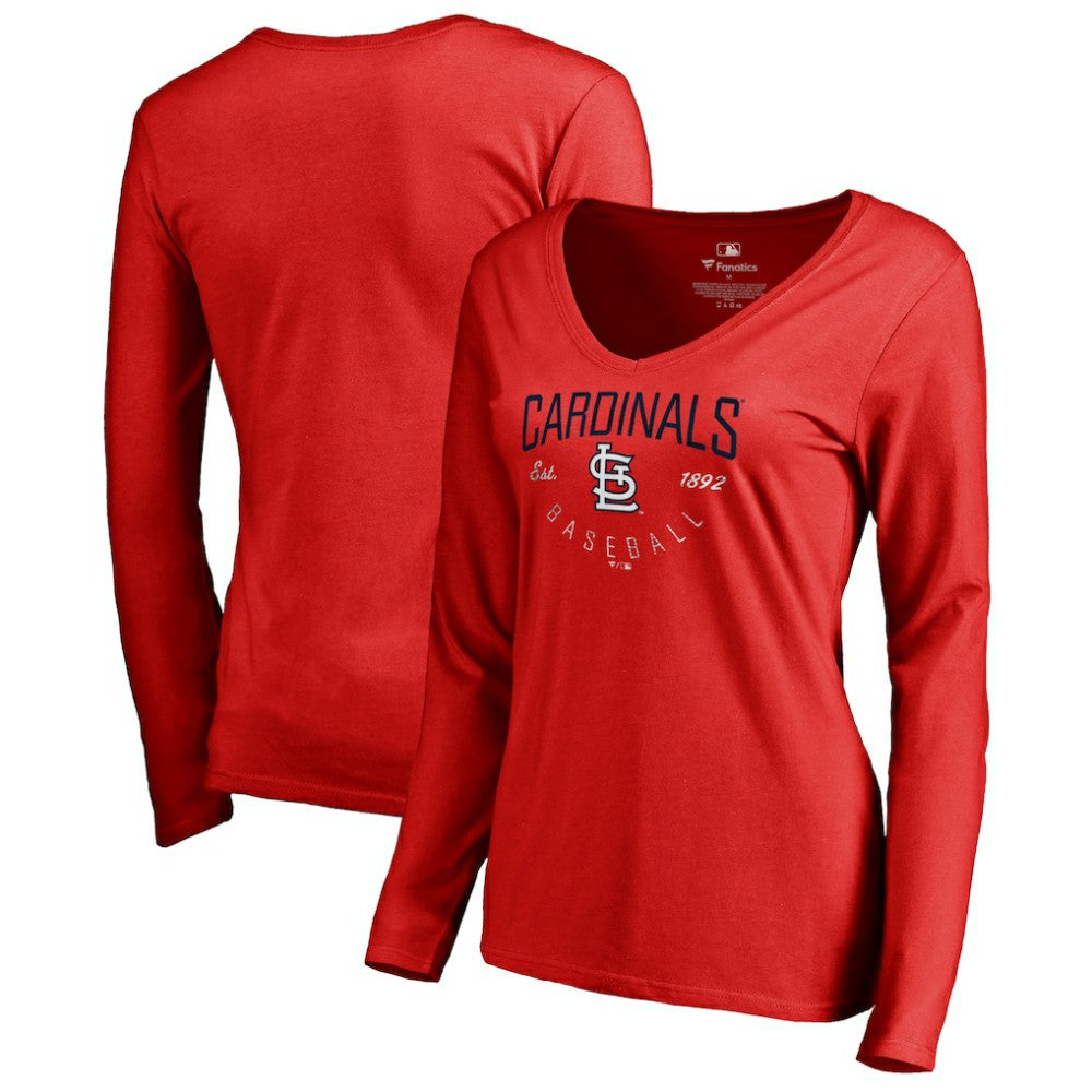 St. Louis Cardinals Women's Live For It Long Sleeve T-Shirt - Red T-shirts