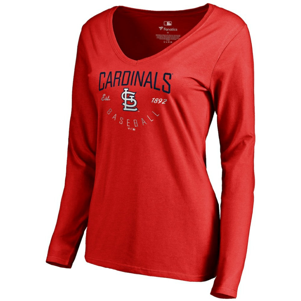 St. Louis Cardinals Women's Live For It Long Sleeve T-Shirt - Red T-shirts