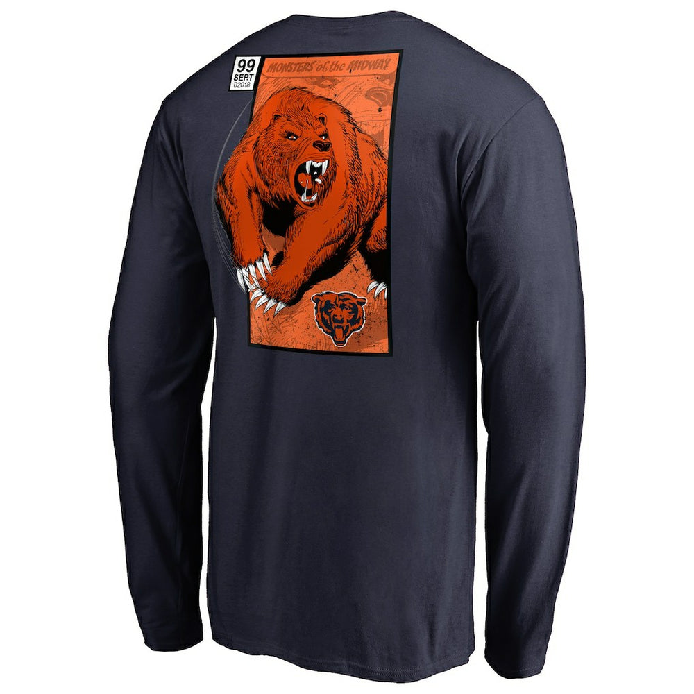 Chicago Bears Midway Monster Long Sleeve T-Shirt Navy