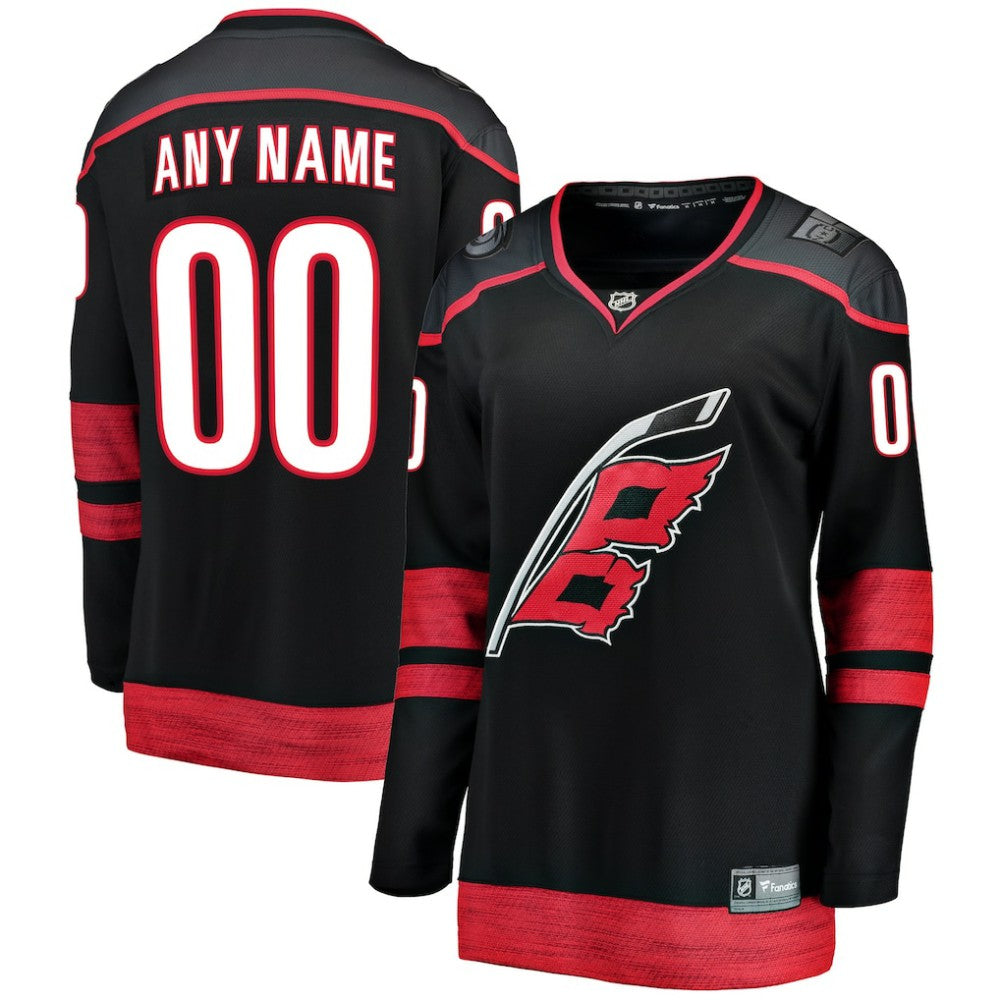 NHL,Custom Carolina Hurricanes Fanatics Women's Home Breakaway Custom Jersey - Black