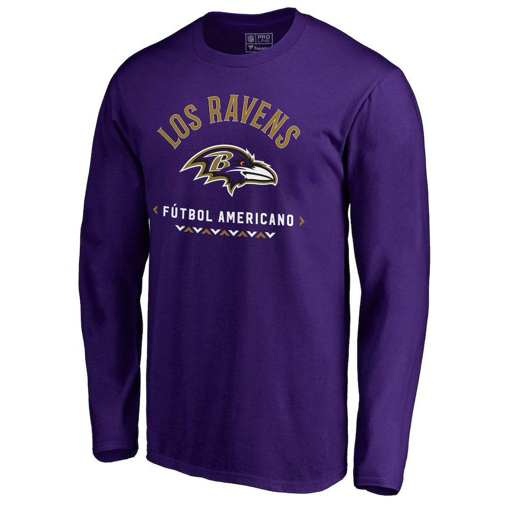 Baltimore Ravens Futbol Americano Long Sleeve T-Shirt Purple