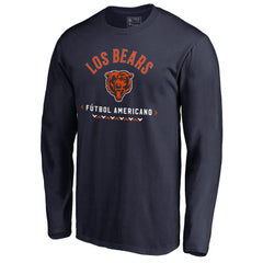 Chicago Bears Futbol Americano Long Sleeve T-Shirt Navy