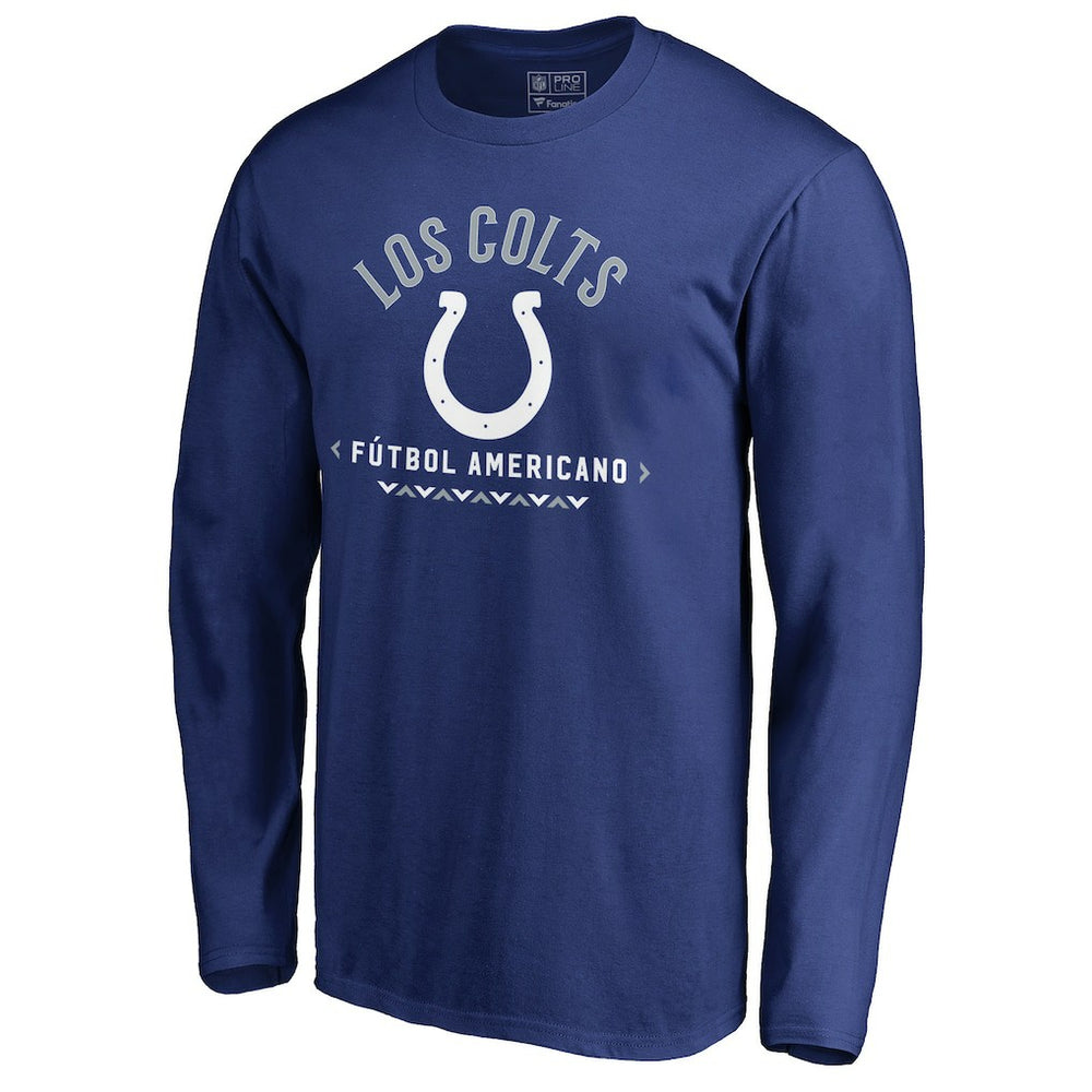 Indianapolis Colts Futbol Americano Long Sleeve T-Shirt Royal