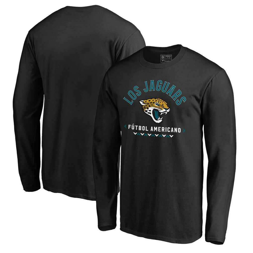 Jacksonville Jaguars Futbol Americano Long Sleeve T-Shirt Black