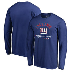 New York Giants Futbol Americano Long Sleeve T-Shirt Royal