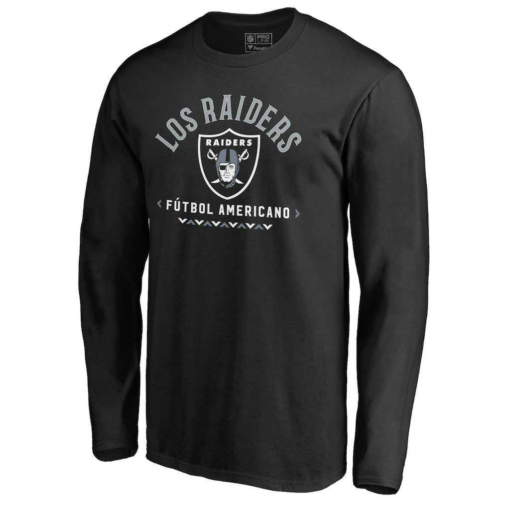 Las Vegas Raiders Futbol Americano Long Sleeve T-Shirt Black