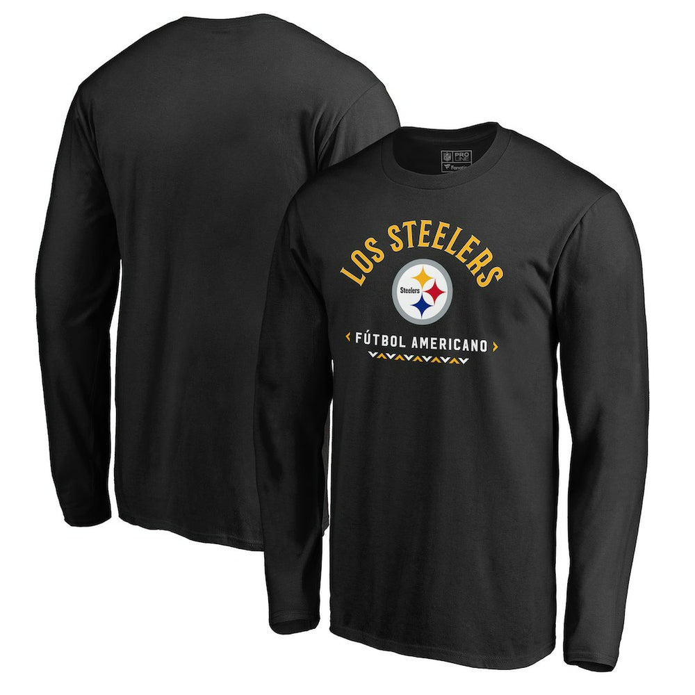 Pittsburgh Steelers Futbol Americano Long Sleeve T-Shirt Black