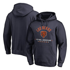 Chicago Bears Futbol Americano Pullover Hoodie Navy
