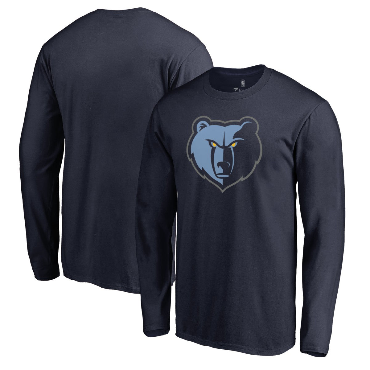 Memphis Grizzlies New Primary Logo Long Sleeve T-Shirt Navy