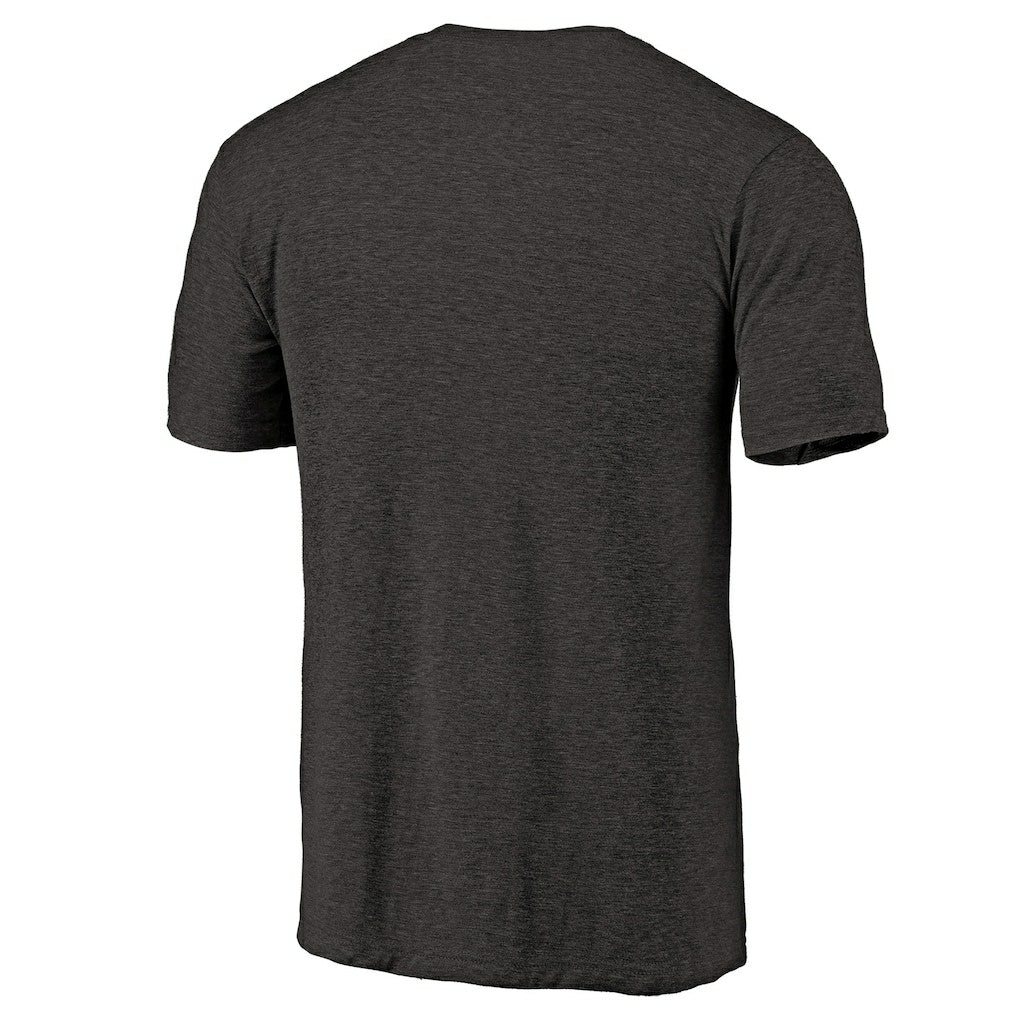 Jacksonville Jaguars Primary Logo Left Chest Distressed Tri-Blend T-Shirt Heathered Black