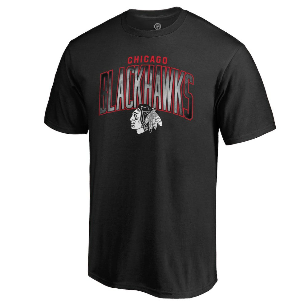 NHL Chicago Blackhawks Arch Smoke T-Shirt - Black