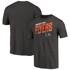 NHL Philadelphia Flyers Slant Strike Tri-Blend T-Shirt - Black