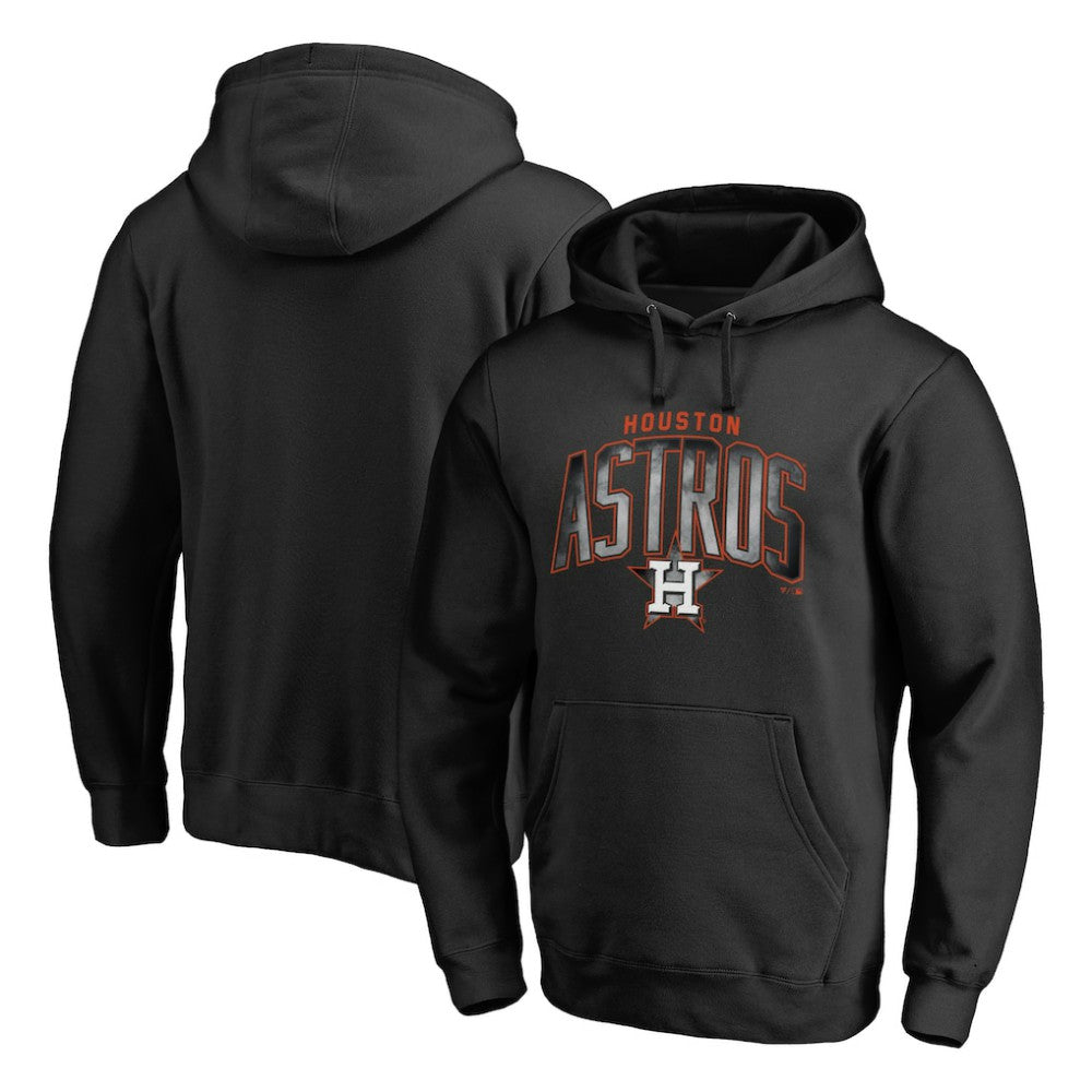 Houston Astros Arch Smoke Pullover Hoodie - Black Hoodies