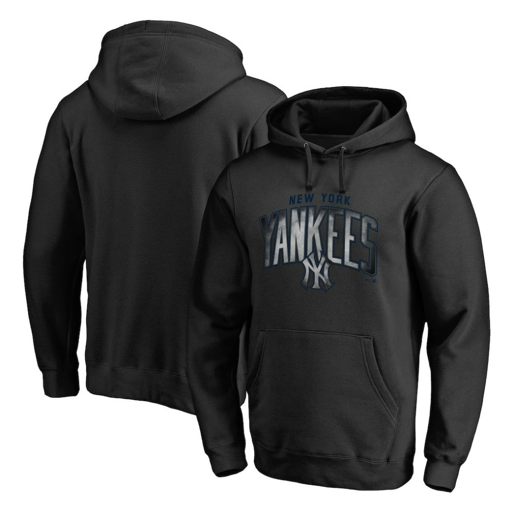 New York Yankees Arch Smoke Pullover Hoodie - Black Hoodies