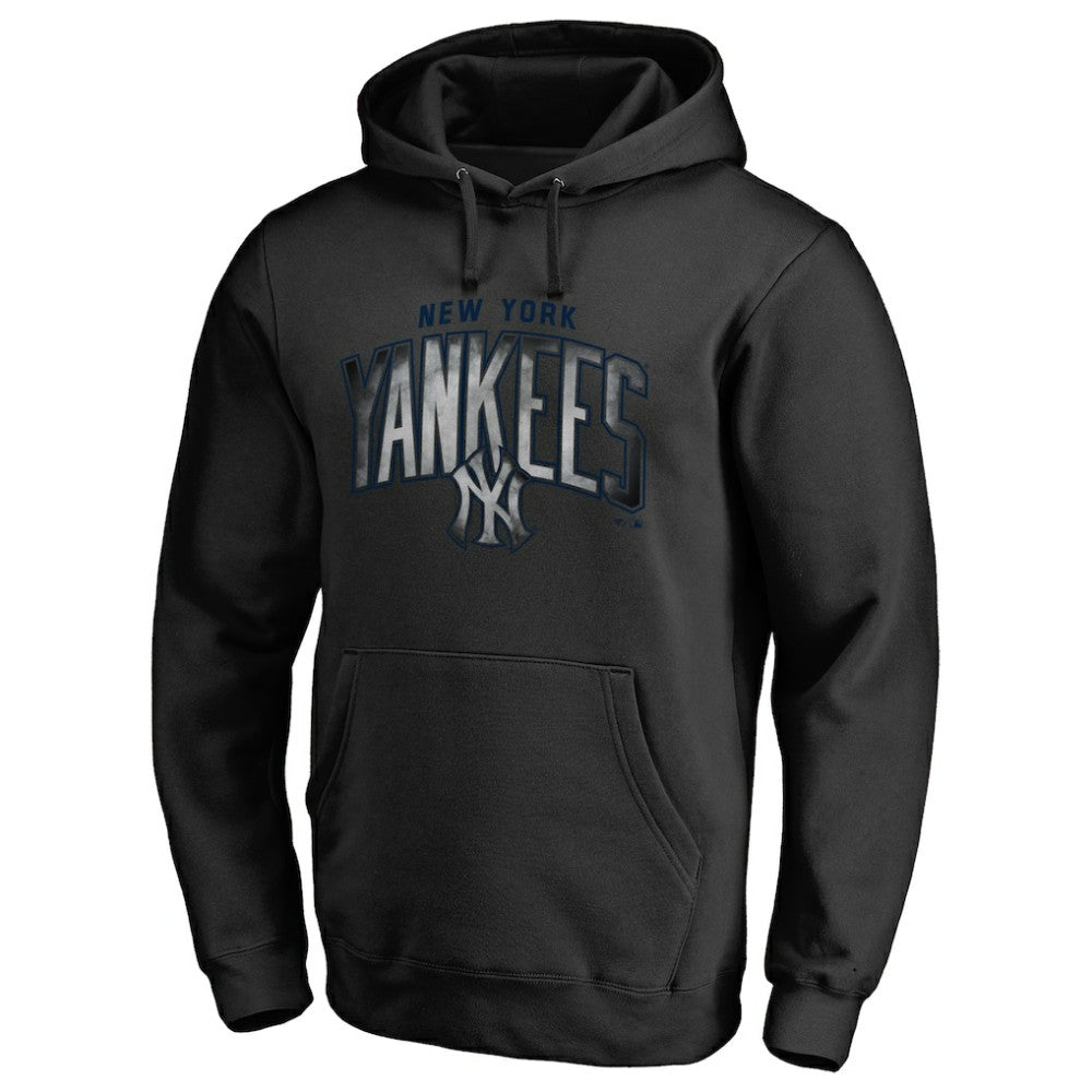 New York Yankees Arch Smoke Pullover Hoodie - Black Hoodies