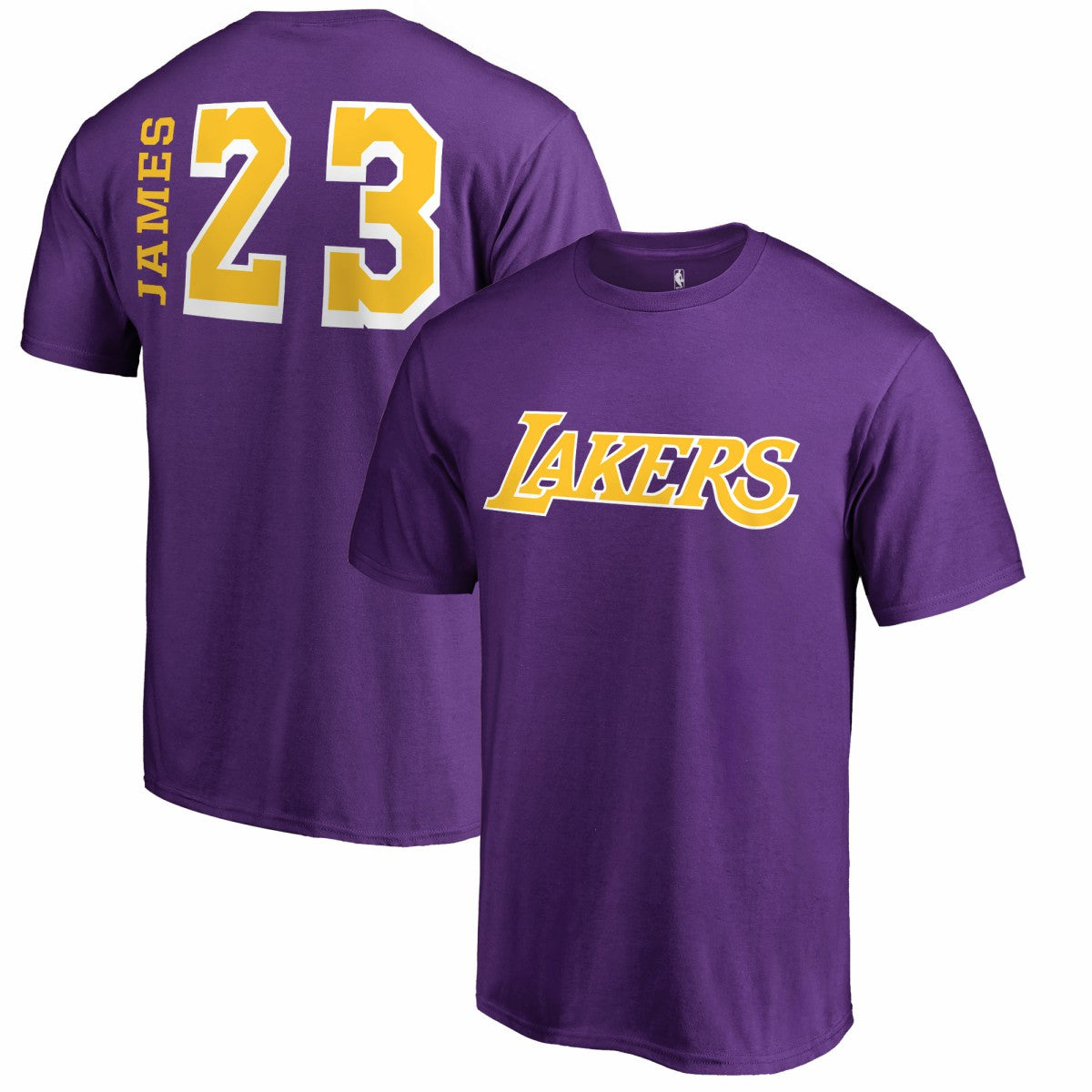 LeBron James Los Angeles Lakers Sidesweep Name & Number T-Shirt Purple