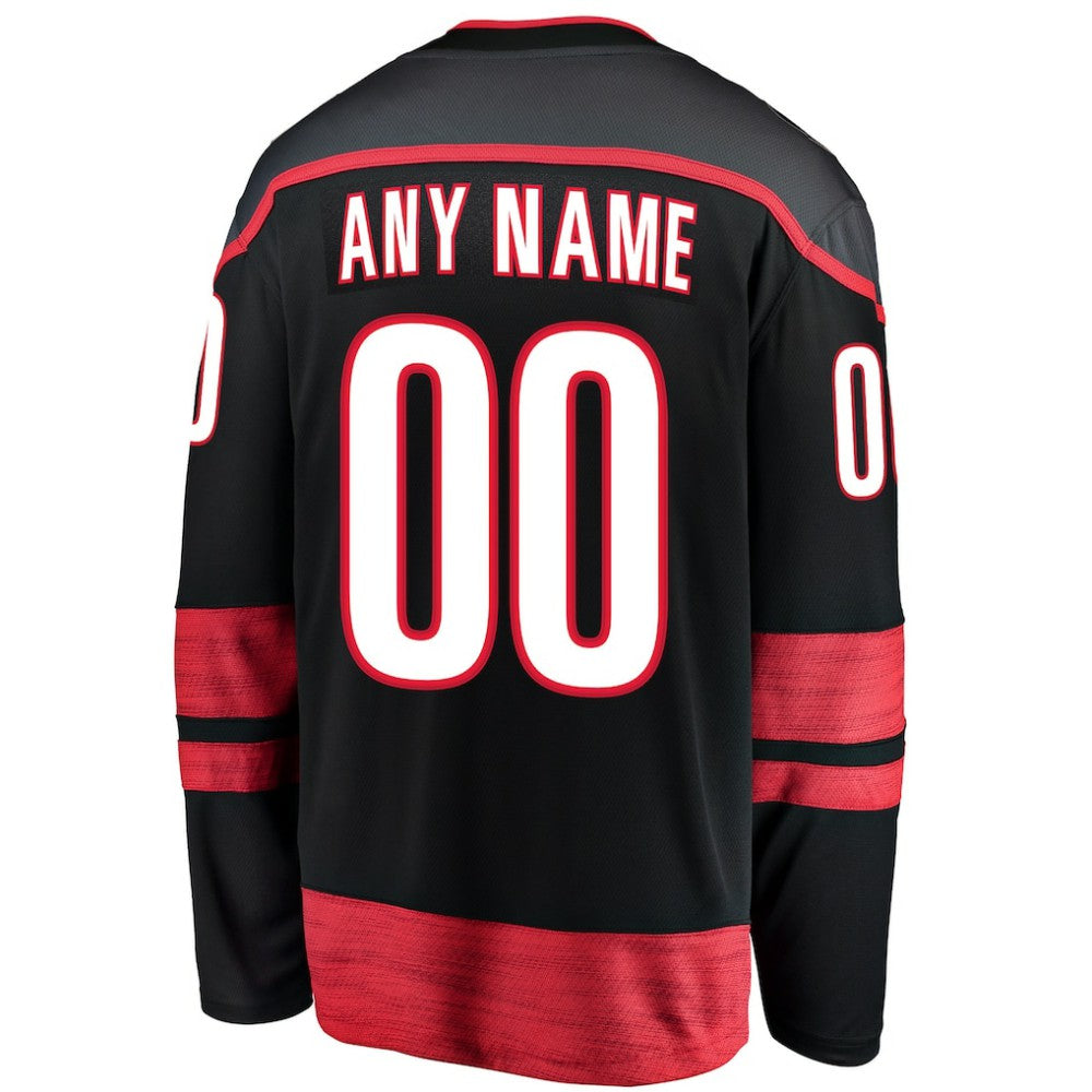 NHL,Custom Carolina Hurricanes Fanatics Home Breakaway Custom Jersey - Black
