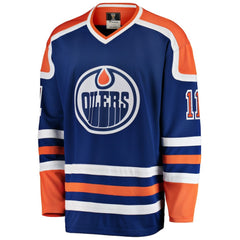 NHL Mark Messier Edmonton Oilers Fanatics Premier Breakaway Retired Player Jersey - Blue