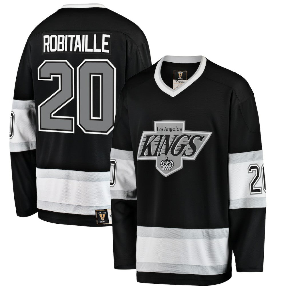 NHL Luc Robitaille Los Angeles Kings Fanatics Premier Breakaway Retired Player Jersey - Black