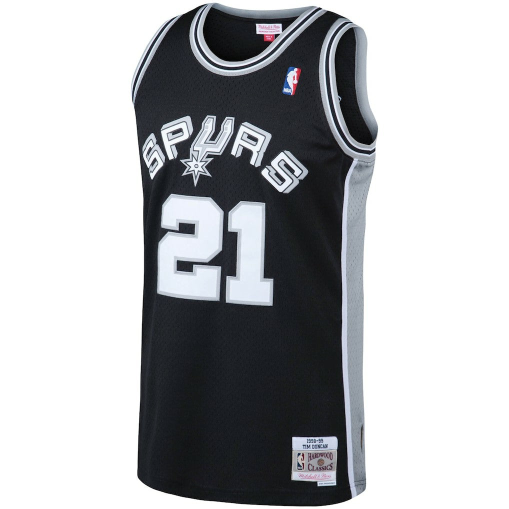 Tim Duncan San Antonio Spurs 1998/99 Big & Tall Hardwood Classics Swingman Jersey Black