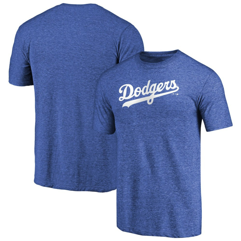Los Angeles Dodgers Team Wordmark Tri-Blend T-Shirt - Royal T-shirts