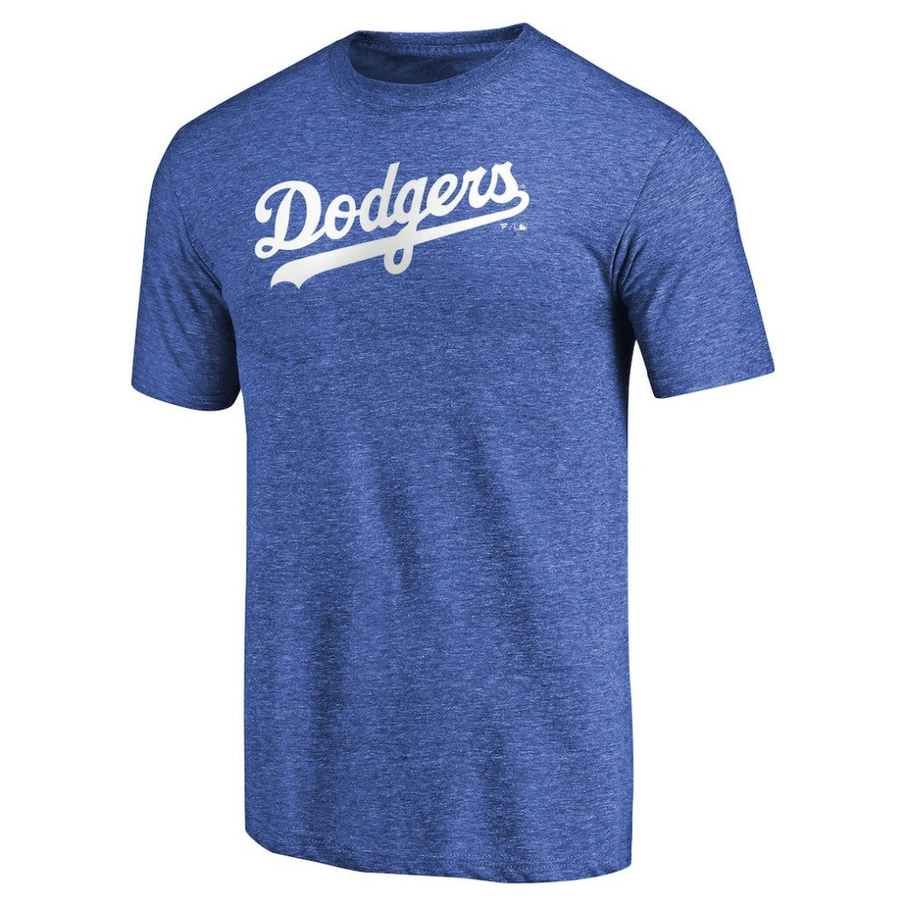Los Angeles Dodgers Team Wordmark Tri-Blend T-Shirt - Royal T-shirts