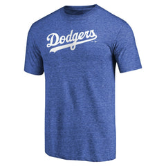 Los Angeles Dodgers Team Wordmark Tri-Blend T-Shirt - Royal T-shirts