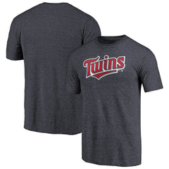Minnesota Twins Team Wordmark Tri-Blend T-Shirt - Navy T-shirts