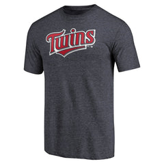 Minnesota Twins Team Wordmark Tri-Blend T-Shirt - Navy T-shirts