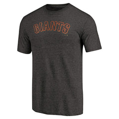San Francisco Giants Team Wordmark Tri-Blend T-Shirt - Black T-shirts