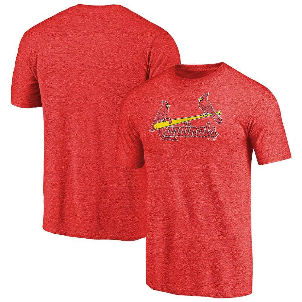 St. Louis Cardinals Team Wordmark Tri-Blend T-Shirt - Red T-shirts