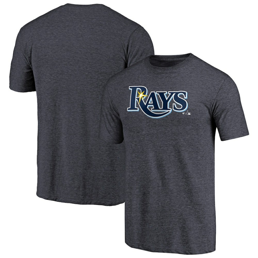 Tampa Bay Rays Team Wordmark Tri-Blend T-Shirt - Navy T-shirts
