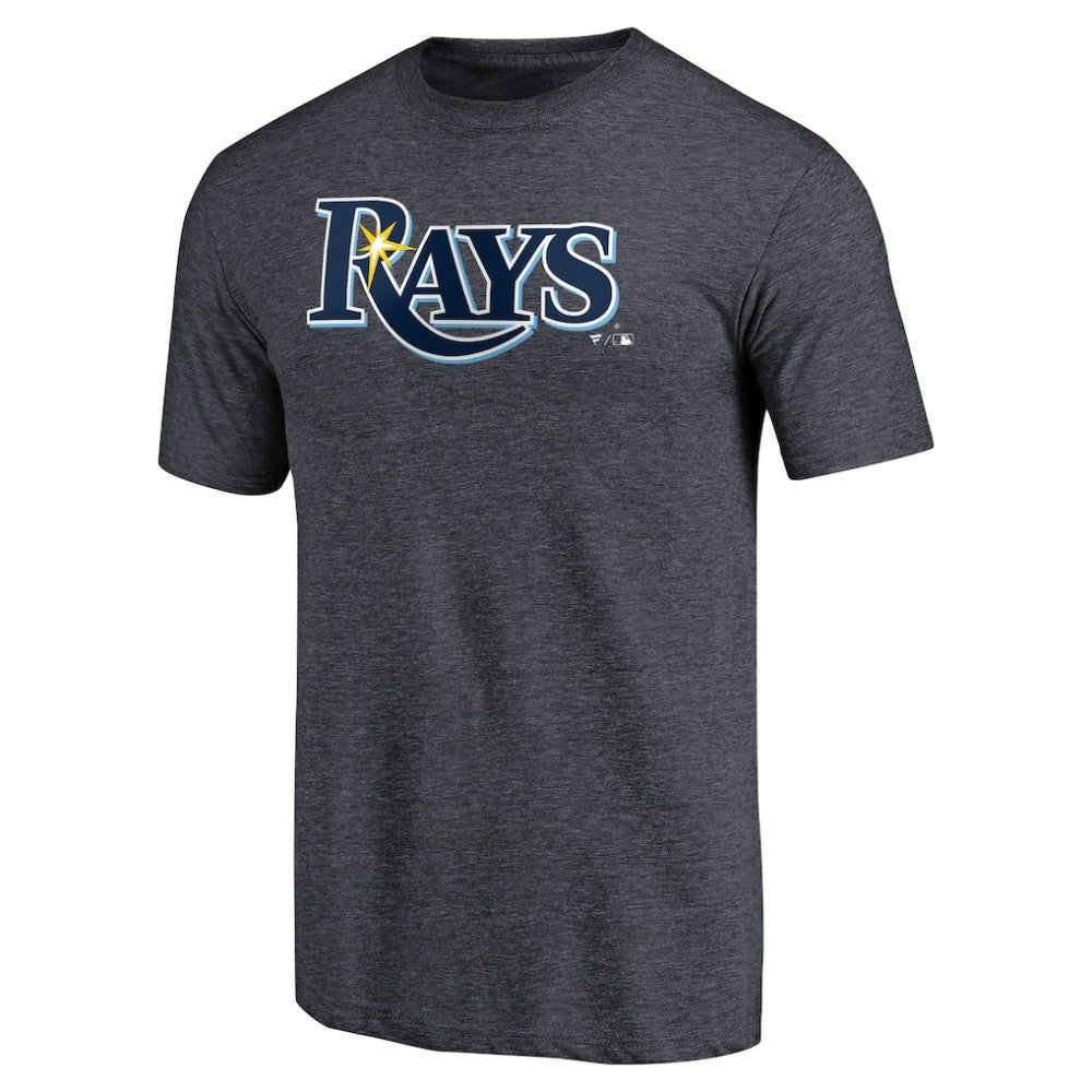 Tampa Bay Rays Team Wordmark Tri-Blend T-Shirt - Navy T-shirts