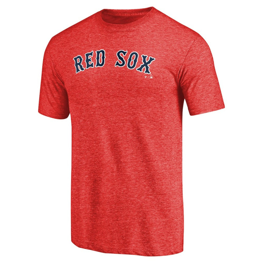 Boston Red Sox Team Wordmark Tri-Blend T-Shirt - Red T-shirts