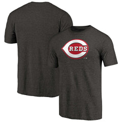Cincinnati Reds Team Wordmark Tri-Blend T-Shirt - Black T-shirts