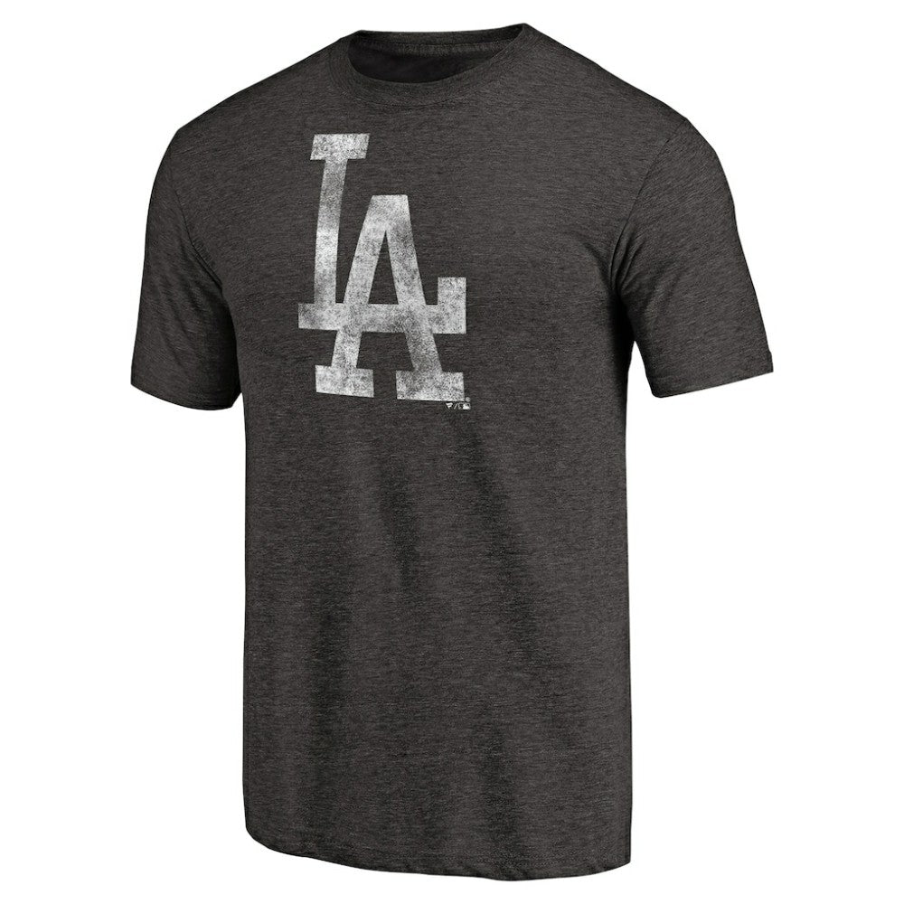 Los Angeles Dodgers Distressed Team Tri-Blend T-Shirt - Black T-shirts