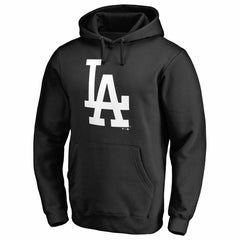 Los Angeles Dodgers Official Logo Fitted Pullover Hoodie - Black Hoodies