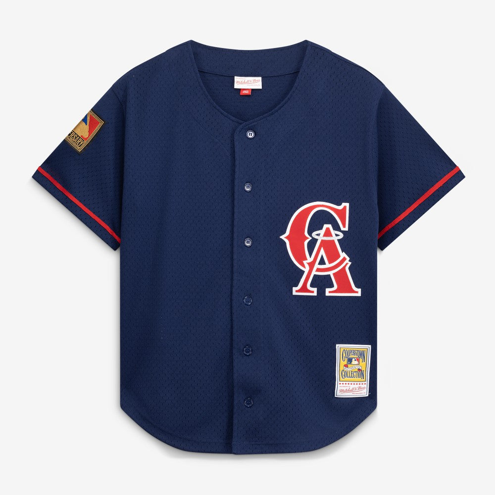Bo Jackson California Angels Mitchell & Ness Cooperstown Collection Mesh Batting Practice Button-Up Jersey - Navy Jerseys