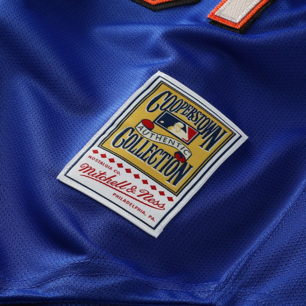 Mike Piazza New York Mets Mitchell & Ness Cooperstown Collection Mesh Batting Practice Button-Up Jersey - Royal Jerseys