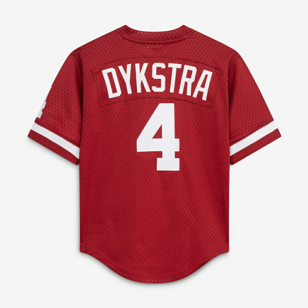 Lenny Dykstra Philadelphia Phillies Mitchell & Ness Youth Cooperstown Collection Mesh Batting Practice Jersey - Burgundy Jerseys