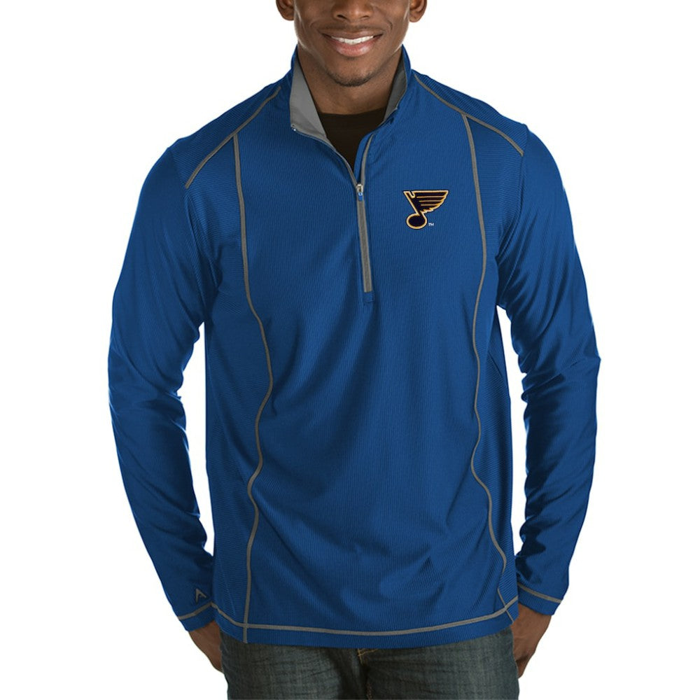 NHL St. Louis Blues Antigua Tempo Desert Dry Half-Zip Pullover Jacket - Royal