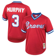 Dale Murphy Atlanta Braves Mitchell & Ness Youth Cooperstown Collection Mesh Batting Practice Jersey - Red Jerseys