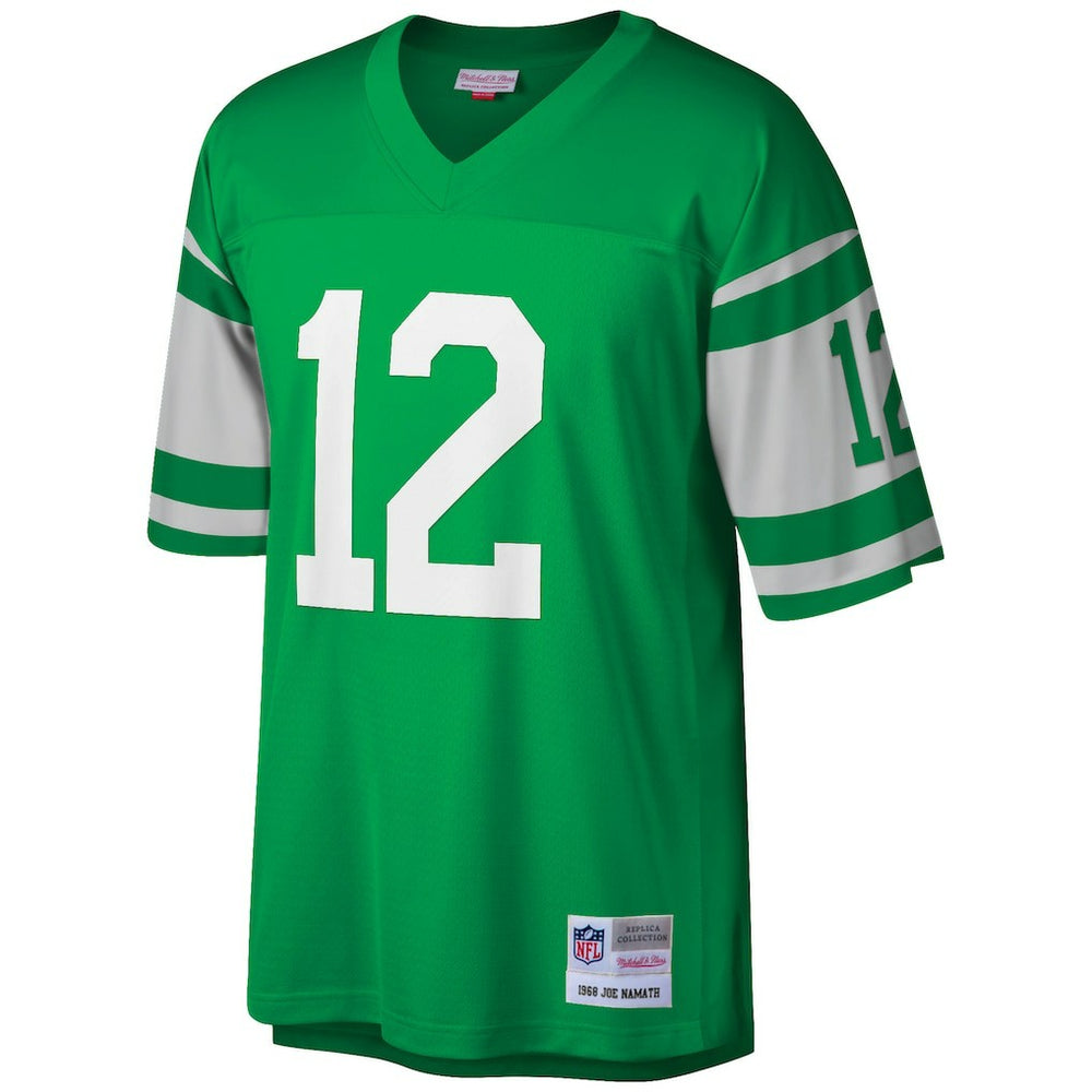 Joe Namath New York Jets Big & Tall 1968 Retired Player Replica Jersey Green