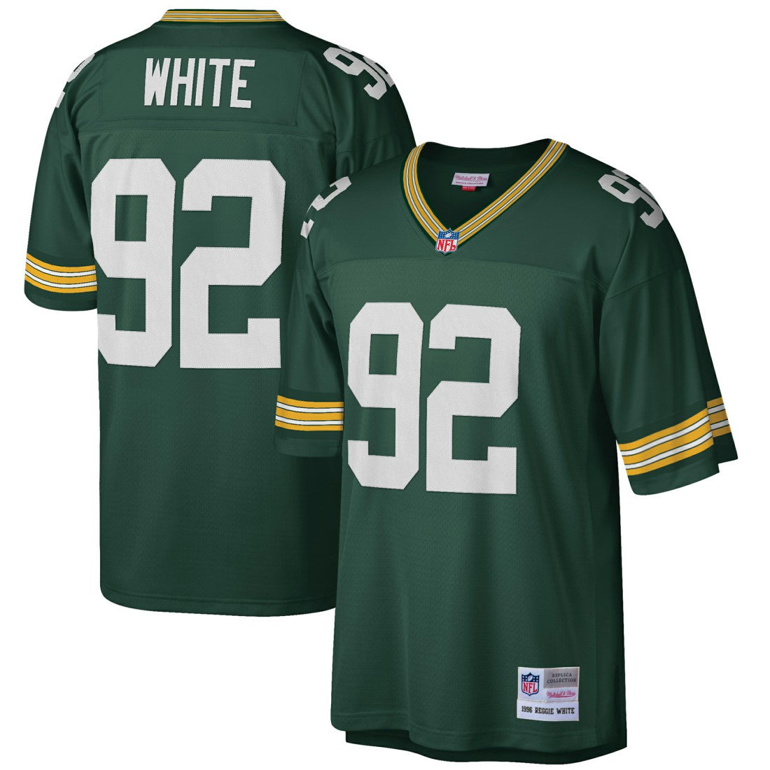 Reggie White Green Bay Packers Big & Tall 1996 Retired Player Replica Jersey Green