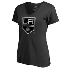 NHL Los Angeles Kings Women's Core Smoke V-Neck T-Shirt - Black