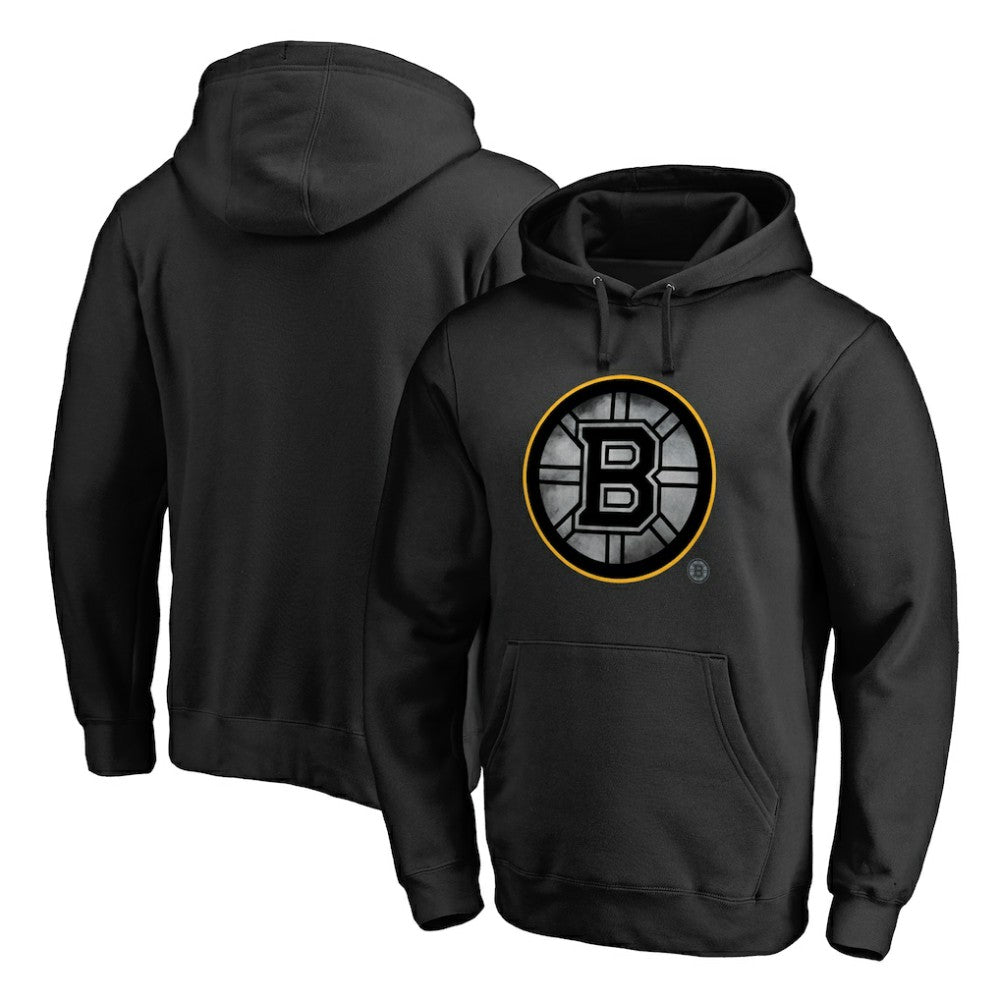 NHL Boston Bruins Core Smoke Pullover Hoodie - Black