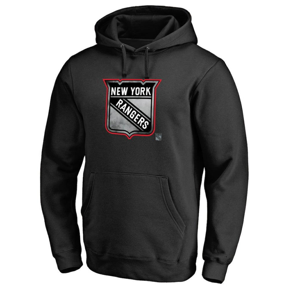 NHL New York Rangers Core Smoke Pullover Hoodie - Black